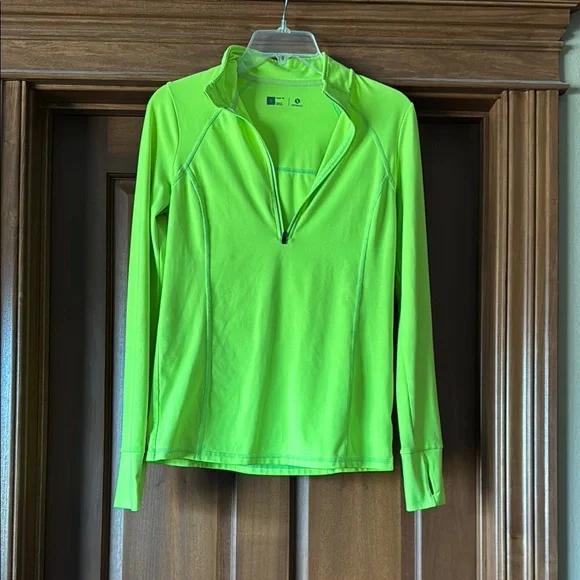 Neon Green Athletic Quarter-Zip Top - Picture 1 of 5